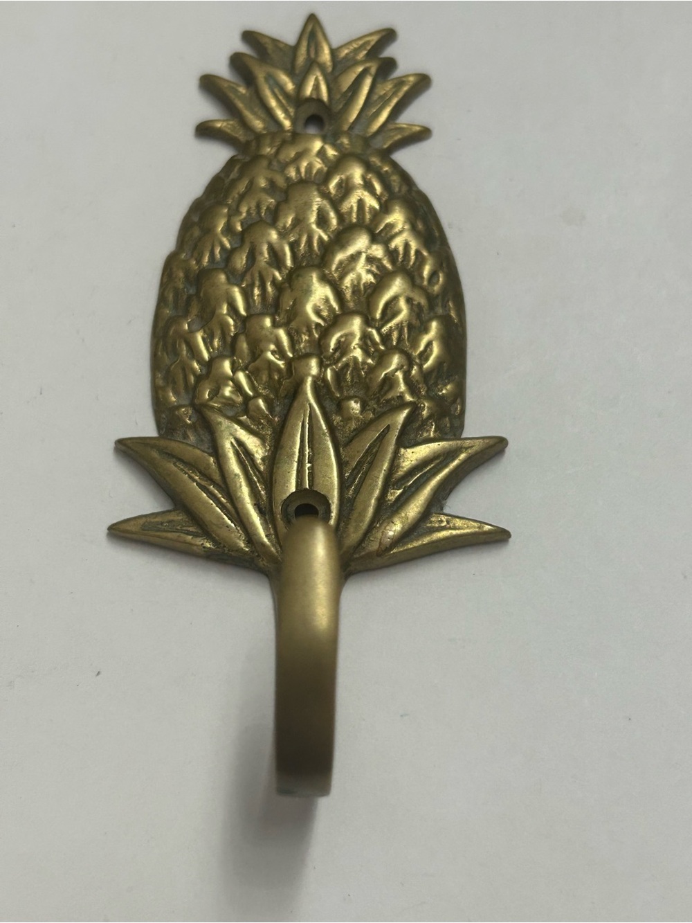 Andrea By Sadek Brass Pineapple Hook Wall Accent Vintage